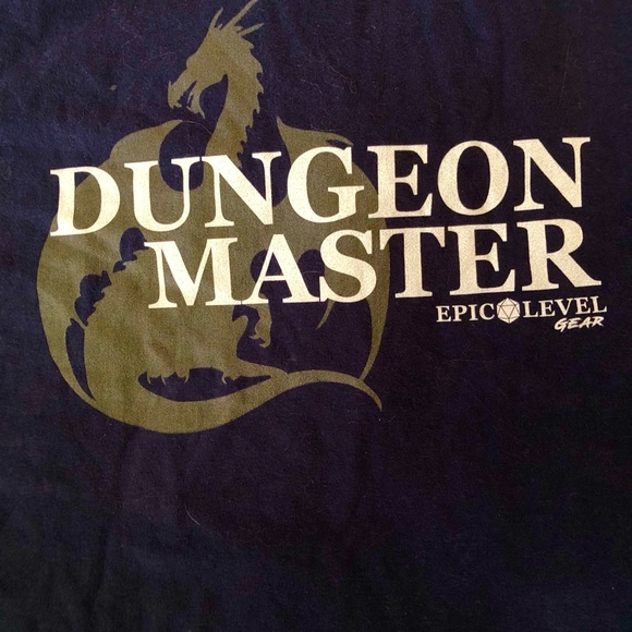 DUNGEON MASTER Video-gamer Tshirt Men’s sz L Cool-Nerd Gift Retro fun NEW - Picture 3 of 4